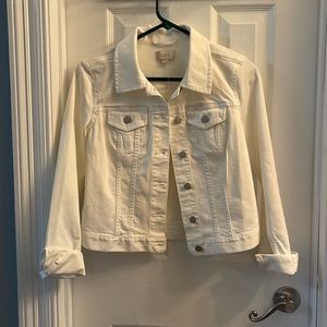 Loft White Denim Jacket